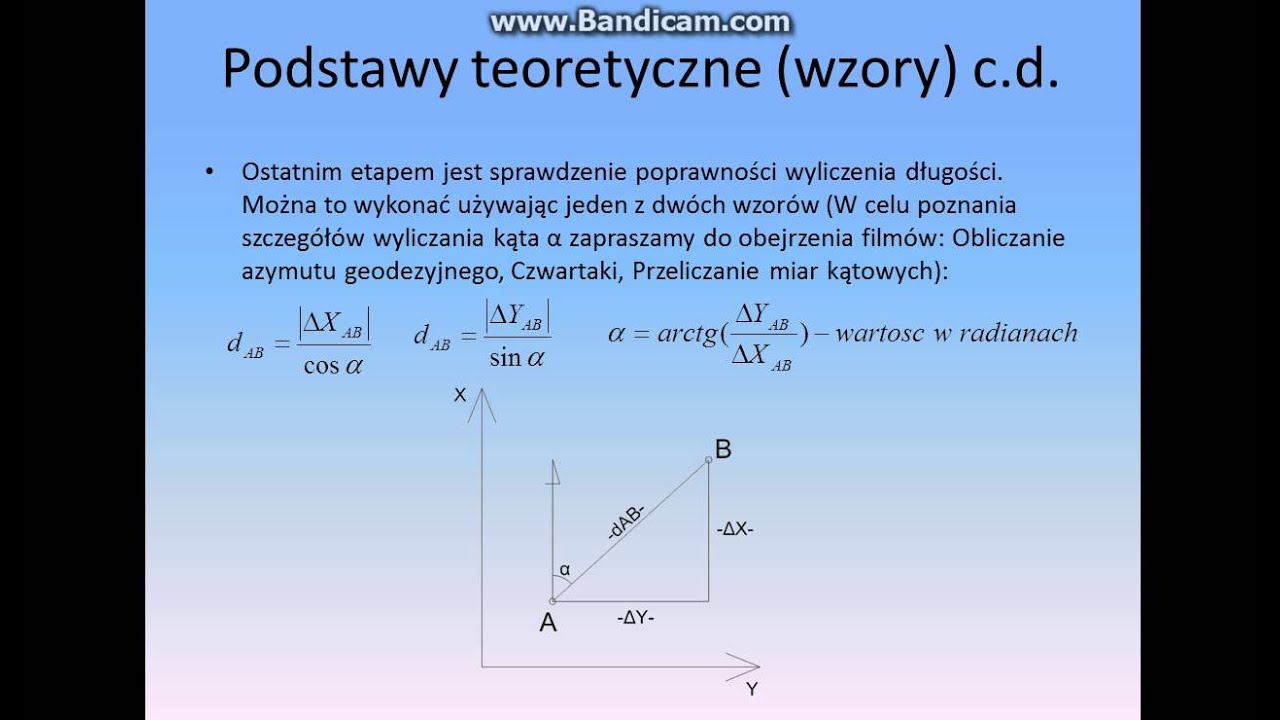 Obliczanie długości ze współrzędnych - YouTube Przeliczanie Współrzędnych Geograficznych Na Geodezyjne