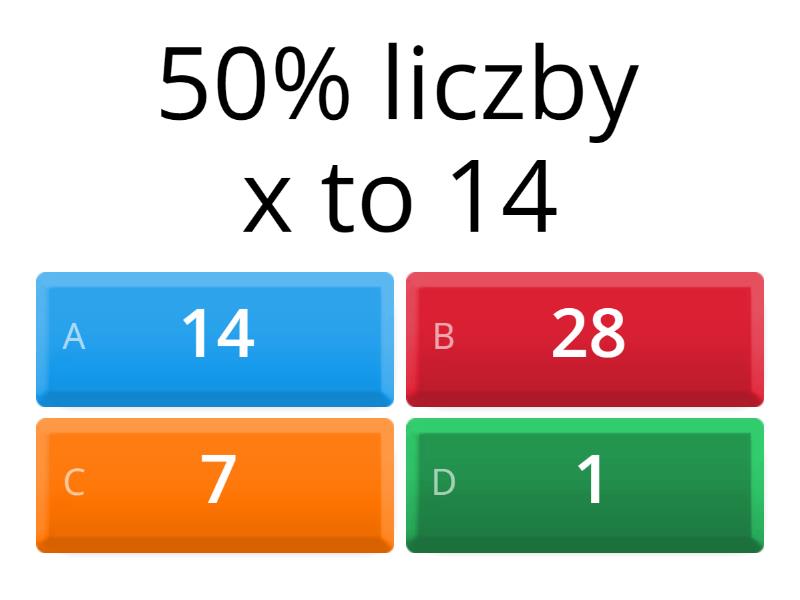 obliczanie liczby, gdy dany jest jej procent - Quiz Test Po Klasie 7 Matematyka Pdf