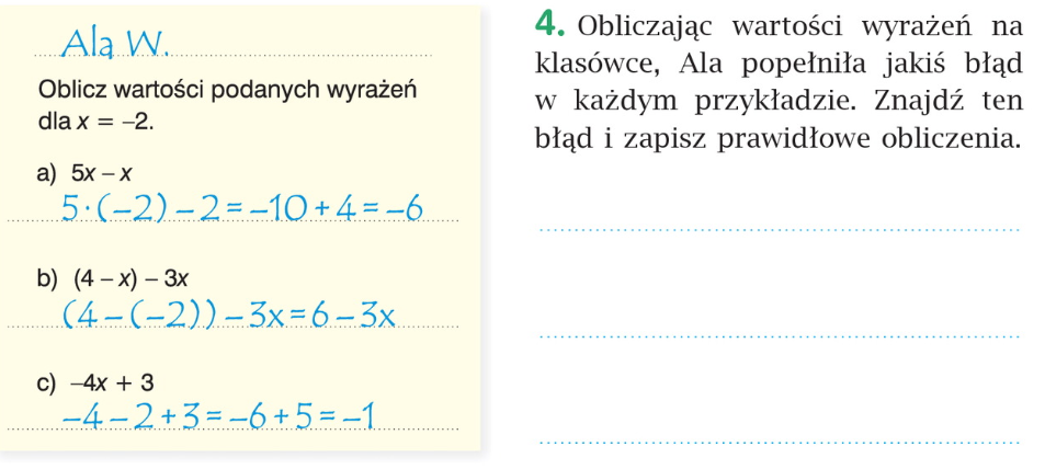 Obliczanie wartości wyrażeń algebraicznych - klasa 6 (07.05.2020) Obliczanie Wartości Wyrażeń Algebraicznych Klasa 6 Karta Pracy