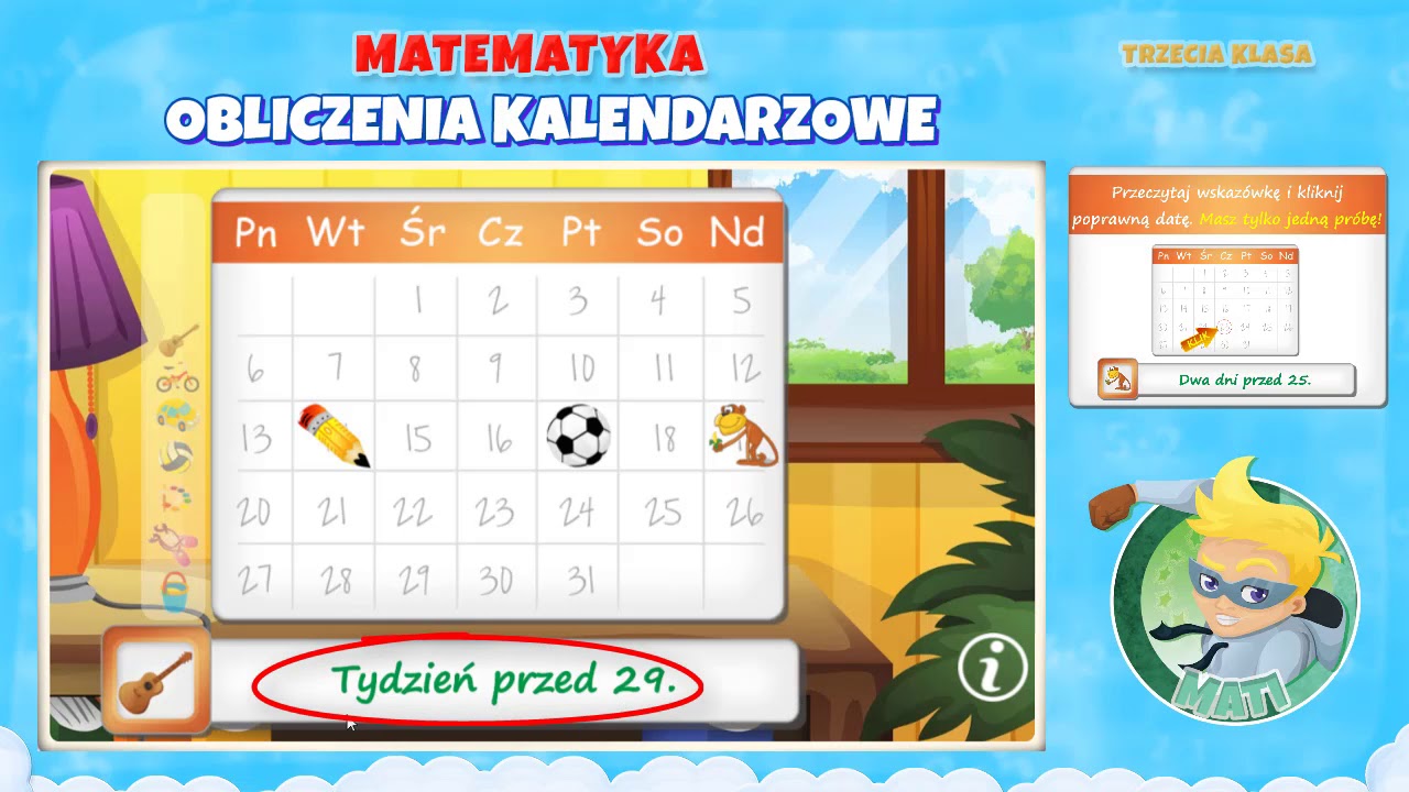 Obliczenia Kalendarzowe Klasa 3 Karty Pracy