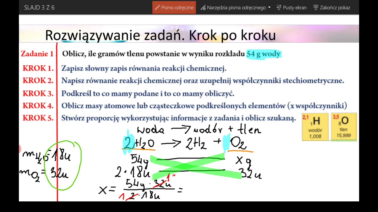 Obliczenia stechiometryczne - YouTube Obliczenia Stechiometryczne Klasa 7 Sprawdzian