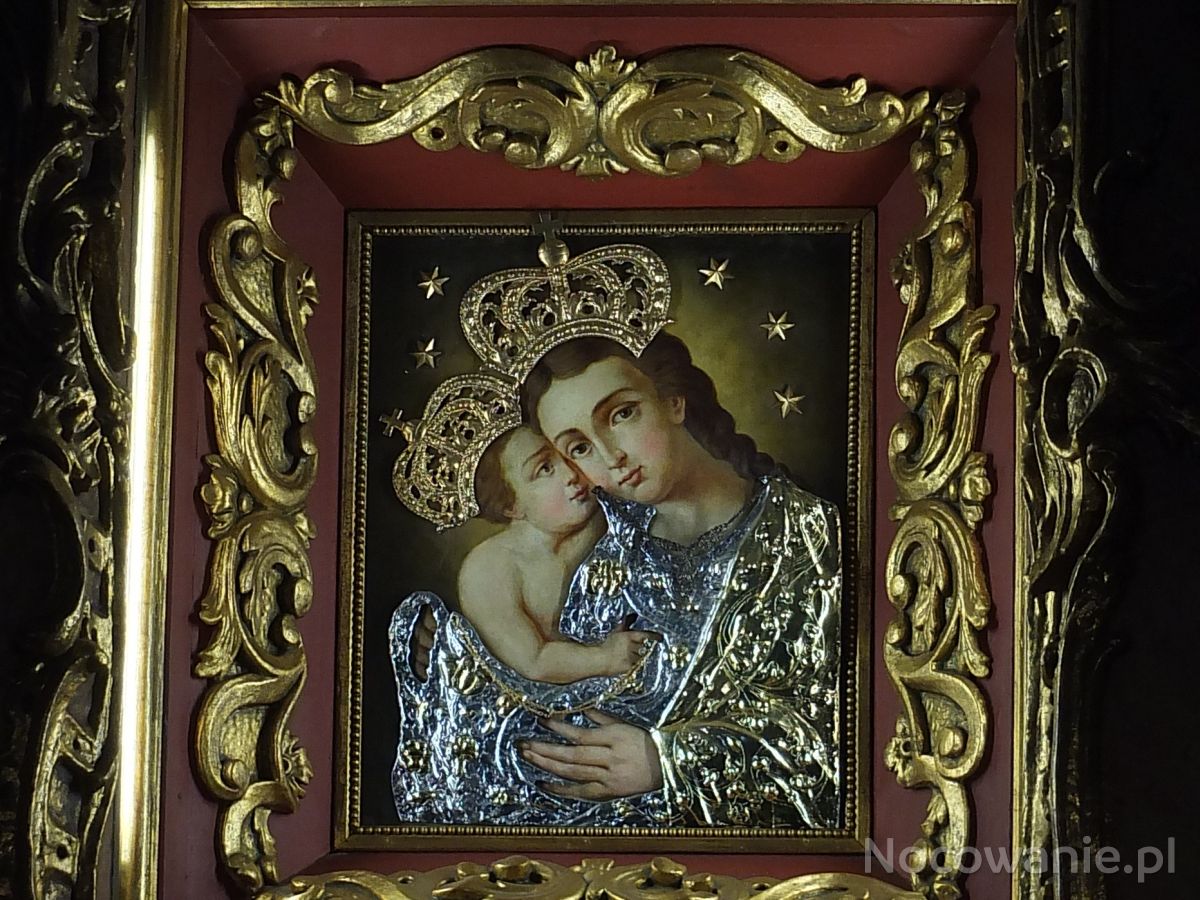 Obraz Matki Boskiej Pocieszenia /Matka Boska z warkoczem/, Roszkowo Scharakteryzuj Obraz Matki Boskiej W Lamencie świętokrzyskim