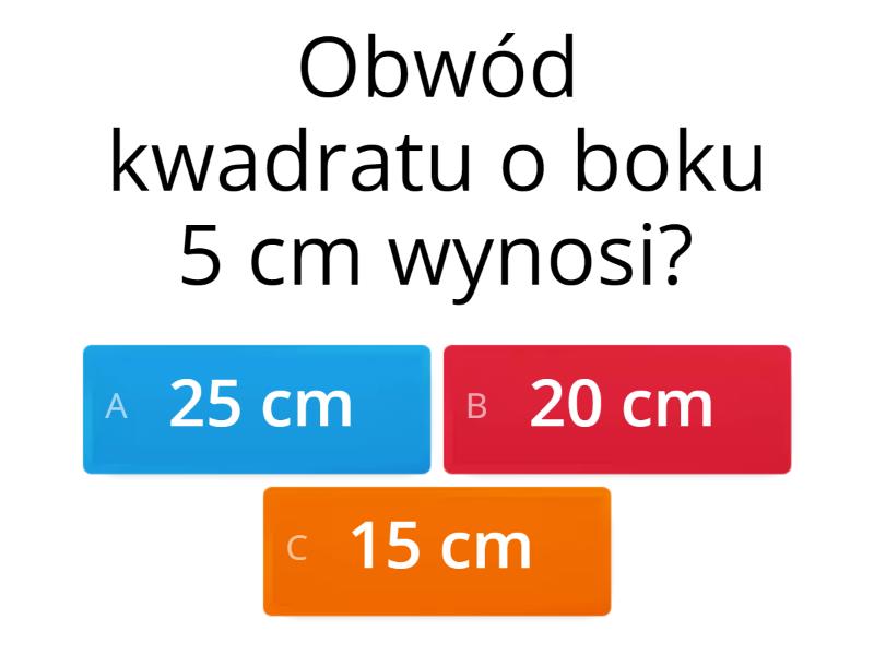 Obwód Prostokąta I Kwadratu Sprawdzian Klasa 4