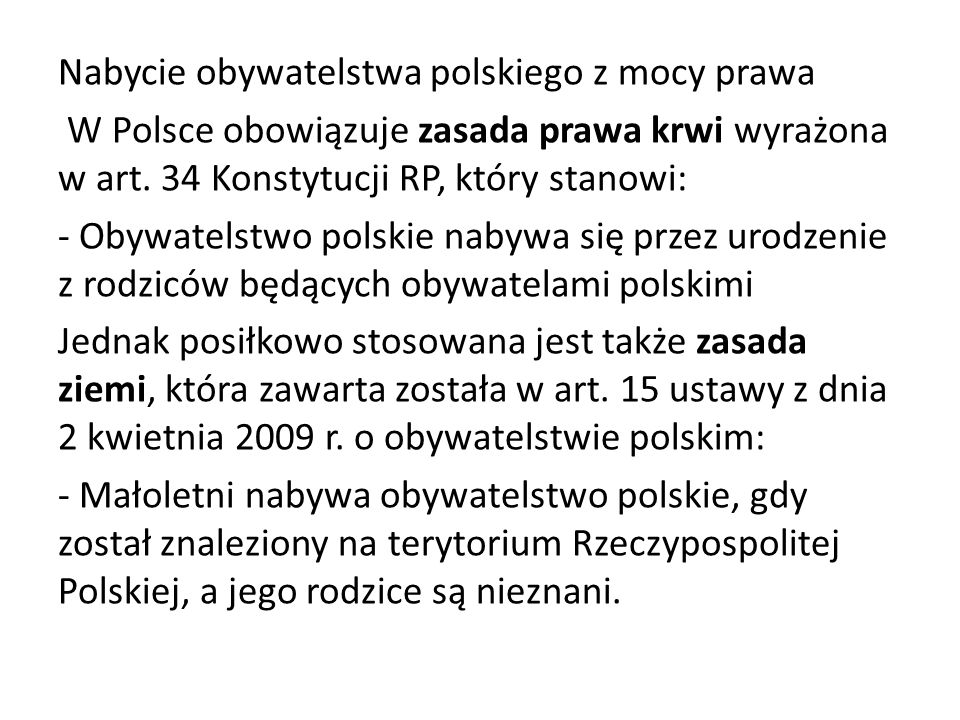 Obywatelstwo polskie i unijne - ppt pobierz Osoba Przebywajaca W Danym Panstwie Ale Nieposiadajaca Jego Obywatelstwa