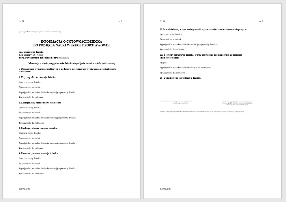 Ocena Efektywności Pomocy Psychologiczno Pedagogicznej 2018 Wzór