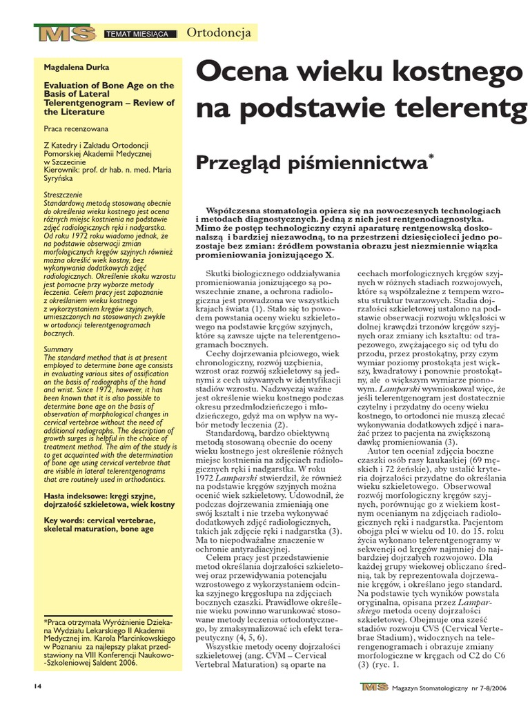 Badanie Wieku Kostnego U Dziecka