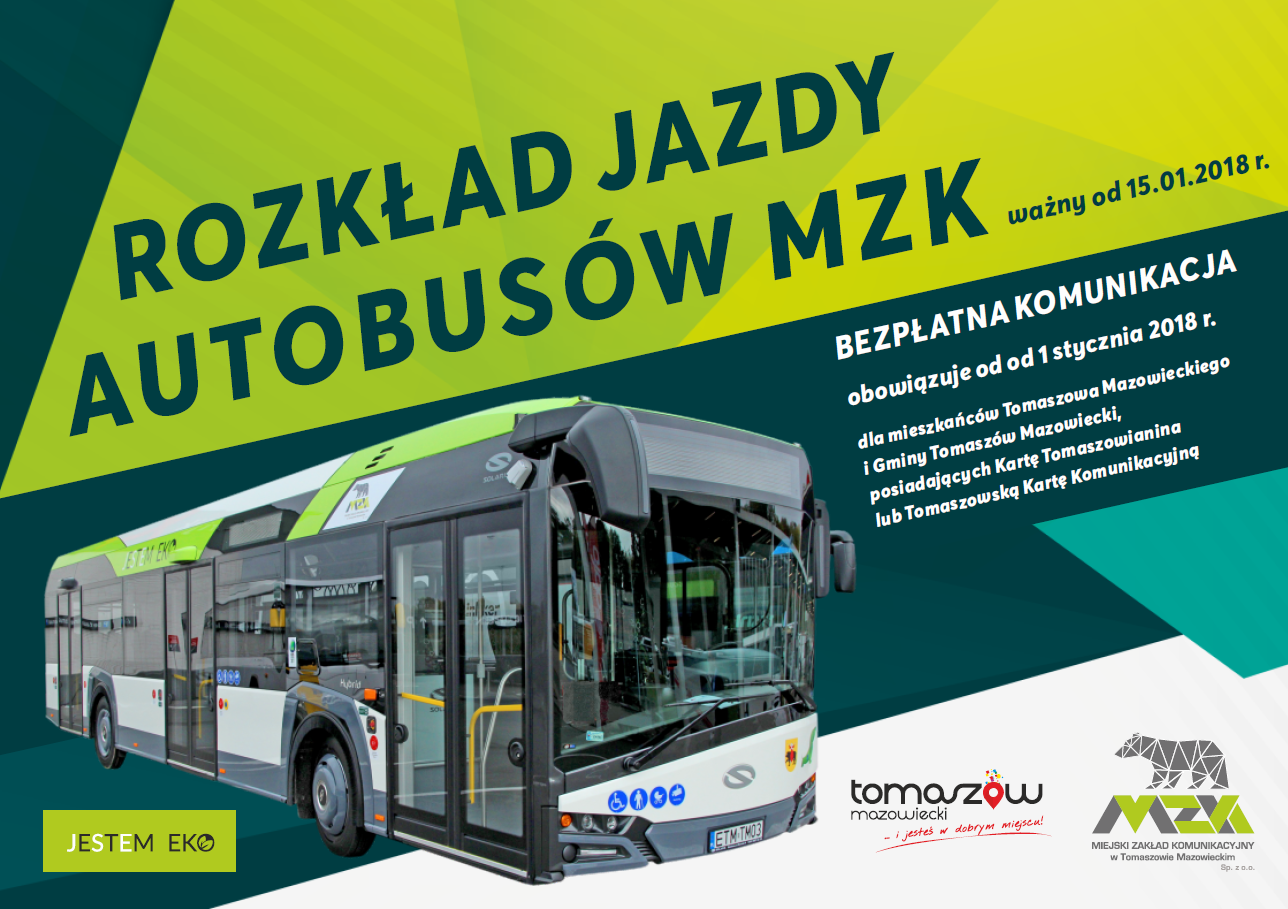 Od 15 stycznia nowy rozkład jazdy MZK [POBIERZ] - Urząd Miasta w Tomaszów Mazowiecki Rozkład Jazdy Pks