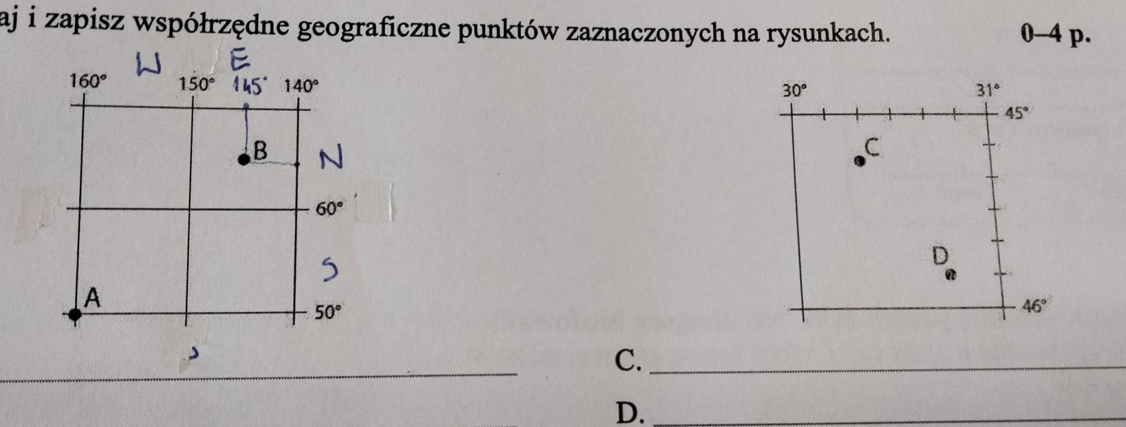 Odczytaj i zapisz współrzędne geograficzne punktów zaznaczonych na Podaj Najwyższe Szczyty Pasm Górskich Zaznaczonych W Zadaniu 4