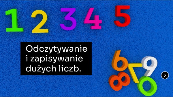 Odczytywanie i zapisywanie liczb Zapisywanie I Porównywanie Liczb Klasa 5