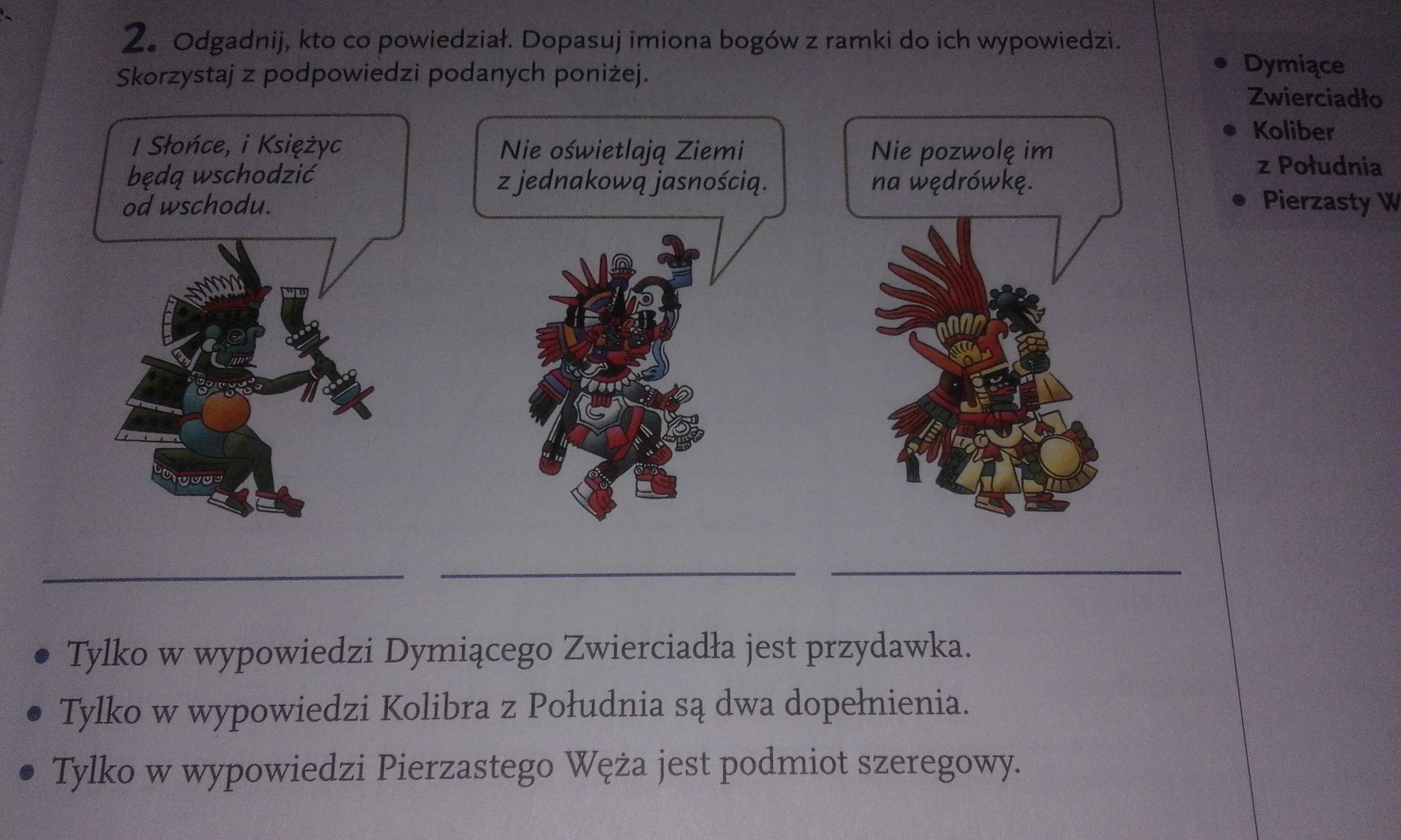 Odgadnij Kto Co Powiedział Dopasuj Imiona Bogów