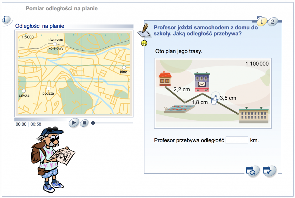 Odległość na mapie i w terenie – Przyroda i Geografia – SP 130 w Łodzi Na Mapie W Skali 1cm 200m Odleglosc Od Domu Wojtka