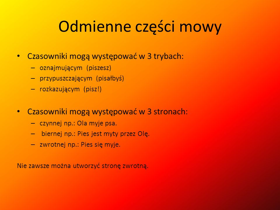 Odmienne i nieodmienne części mowy - ppt pobierz Nieodmienne I Odmienne Części Mowy