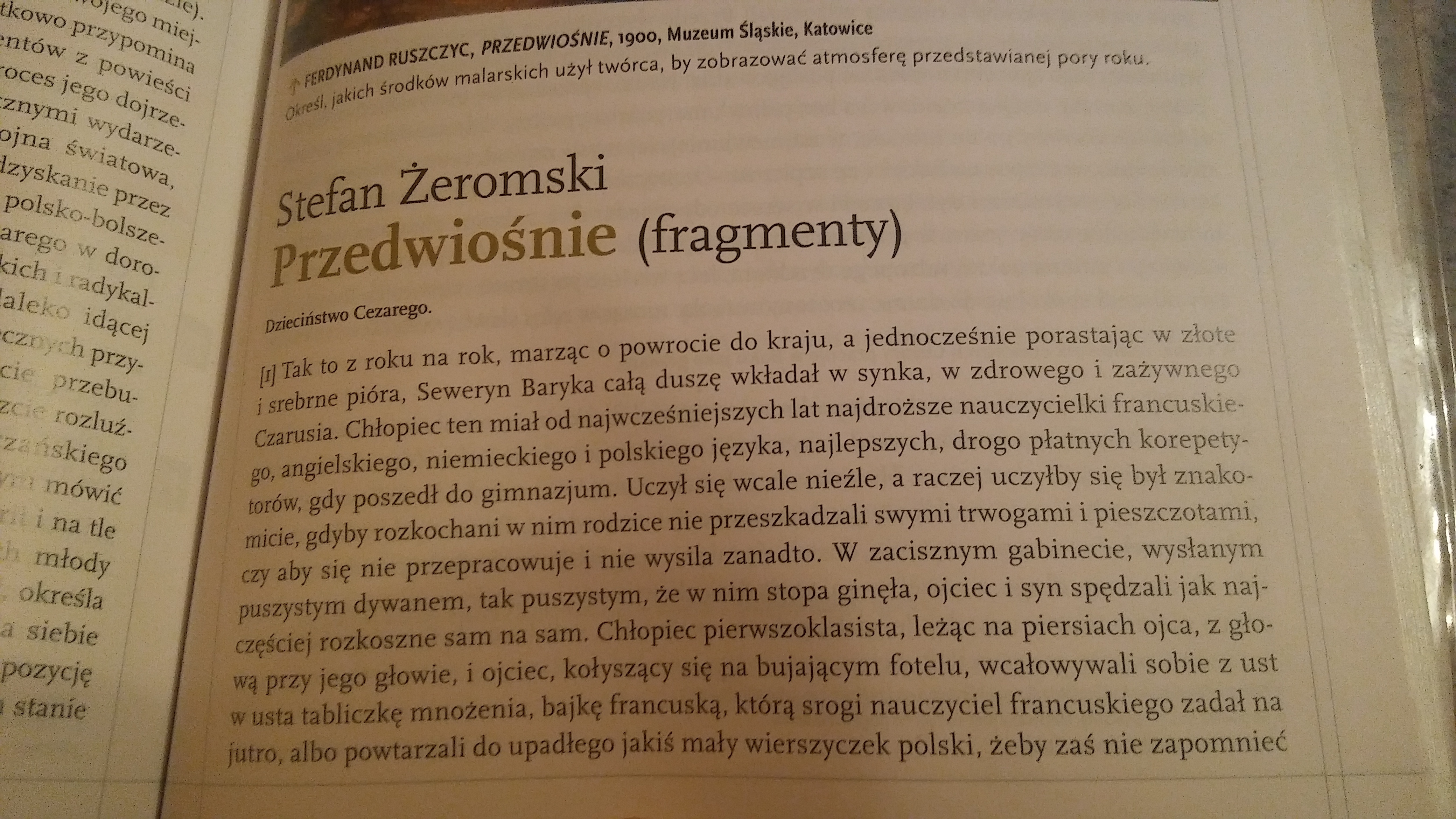 Odpowiedzcie krotko na 8 pytań do tekstu i calosci utworu "Przedwiosnie Odpowiedzcie Na Pytania Nastepnie Napiszcie Streszczenie Fragmentu Utworu