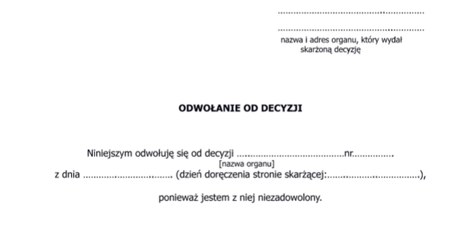 Odwołanie od decyzji - JakBudowac.pl Odwolanie Od Decyzji Konsula Wzr