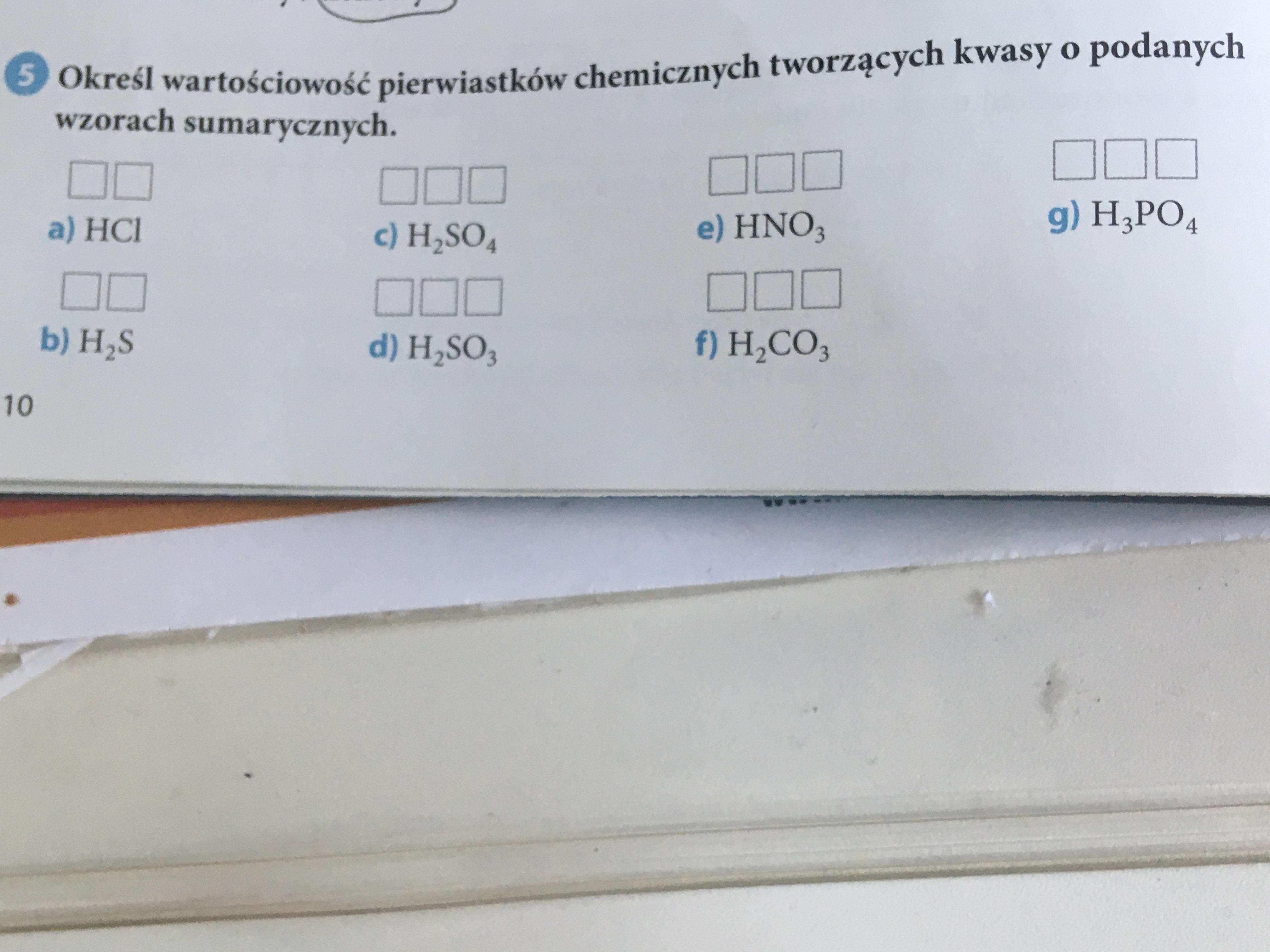 Określ Wartościowość Pierwiastków Chemicznych Tworzących Kwasy O Sprawdzian Z Chemii Nowa Era 2 Kwasy