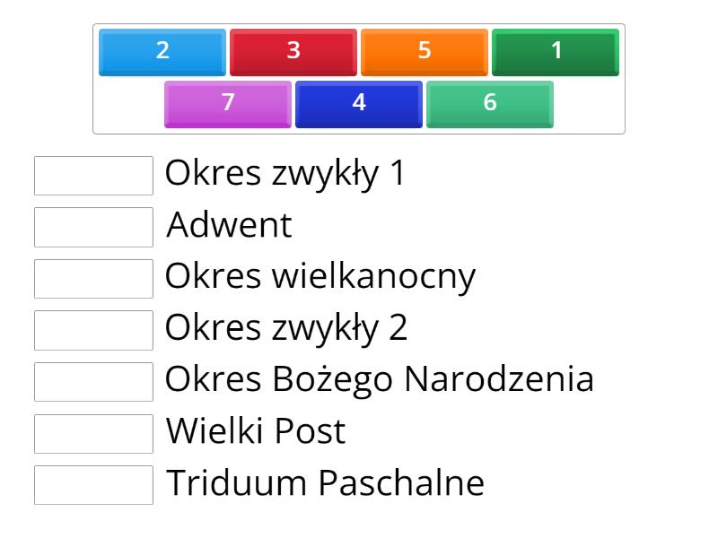Symbole Poszczególnych Okresów Roku Liturgicznego