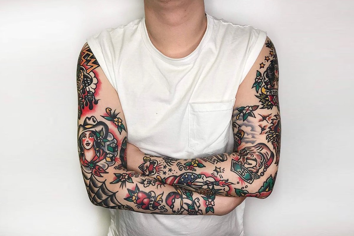 Old School Tattoo Sleeve Old School Tattoo Arm Sleeve