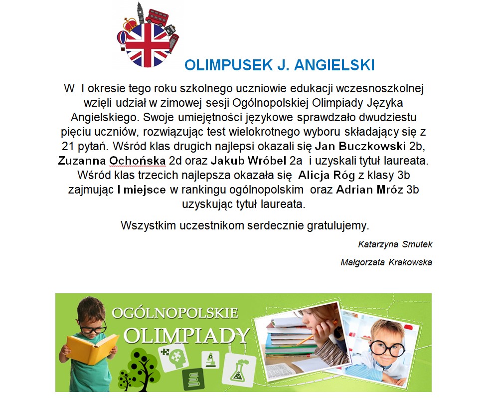 Olimpusek Testy Klasa 3 Angielski
