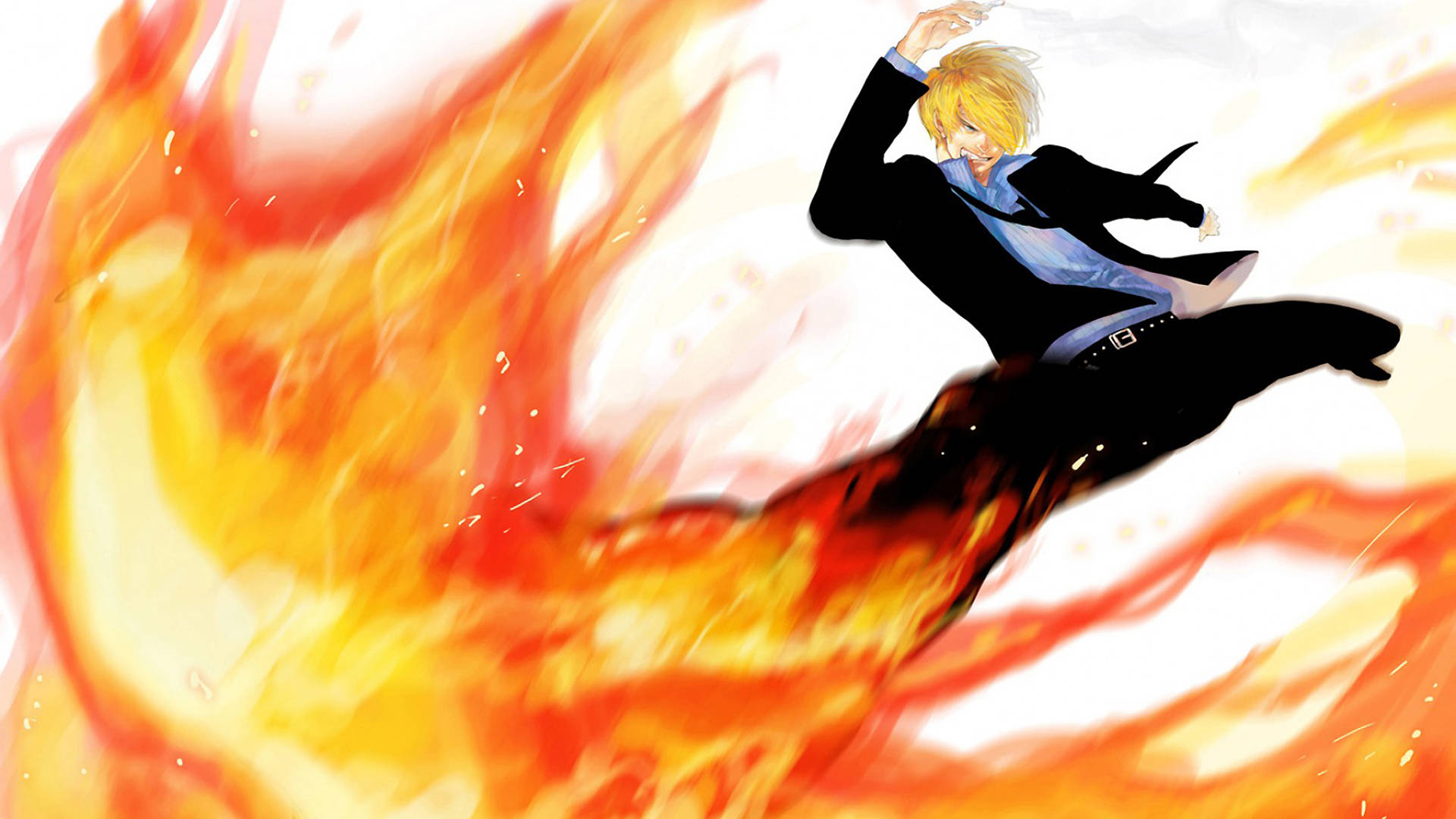 One Piece Sanji 2 Years Later Kick One Piece Sanji Fire Kick