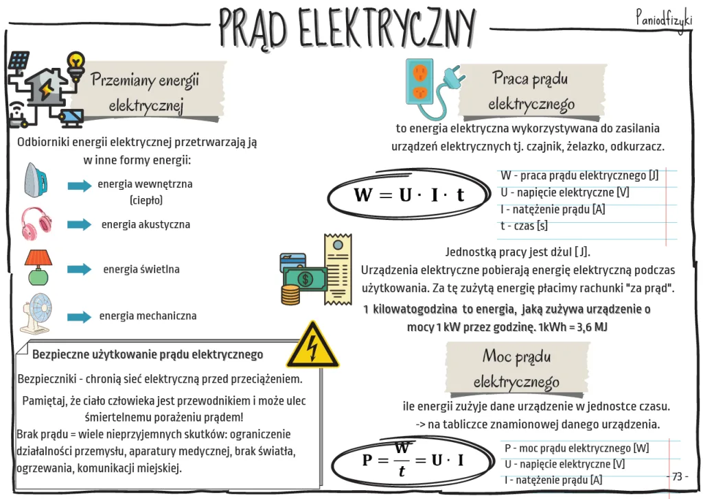 Opór elektryczny; Praca i moc prądu – powtórzenie wiadomości dla klas 8 Sprawdzian Z Fizyki Klasa 8 Dzial 2