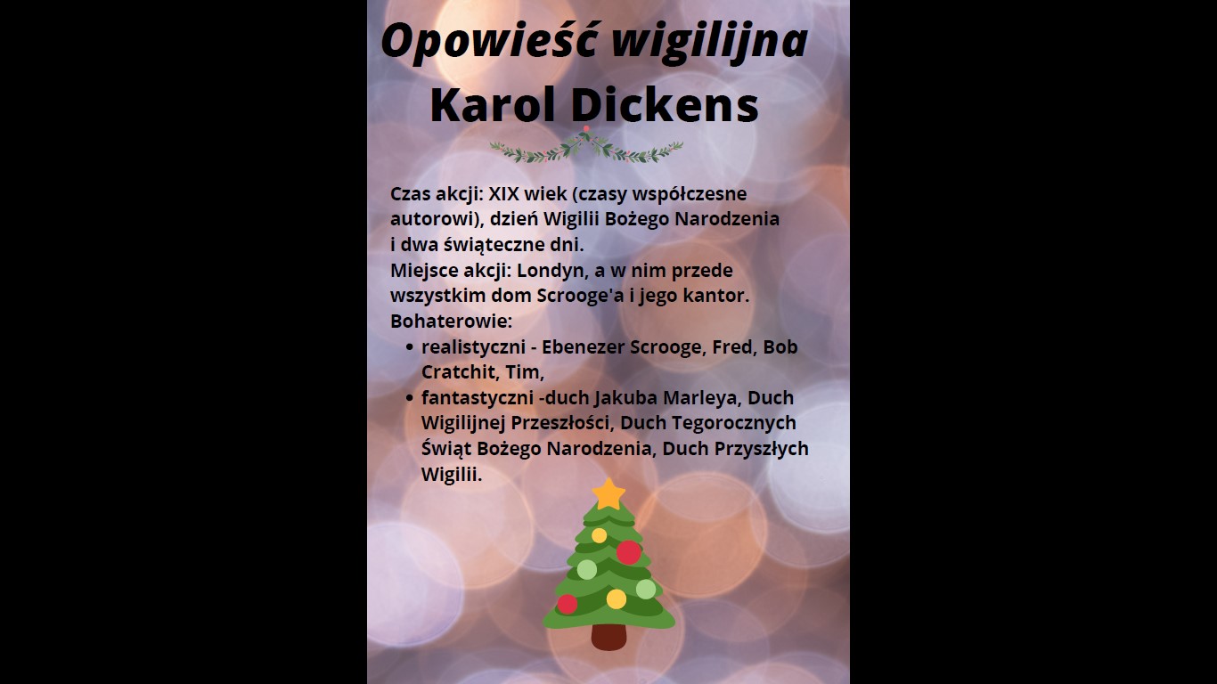 Opowieść wigilijna - lekturownik • Złoty nauczyciel Opowiesc Wigilijna Jaki To Rodzaj Literacki