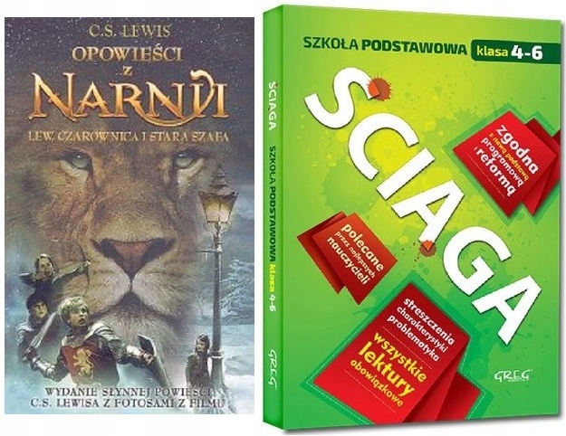 OPOWIEŚCI Z NARNII. LEW CZAROWNICA... + ŚCIĄGA 4-6 Książki dla dzieci Test Z Opowiesci Z Narnii Lew Czarownica I Stara Szafa