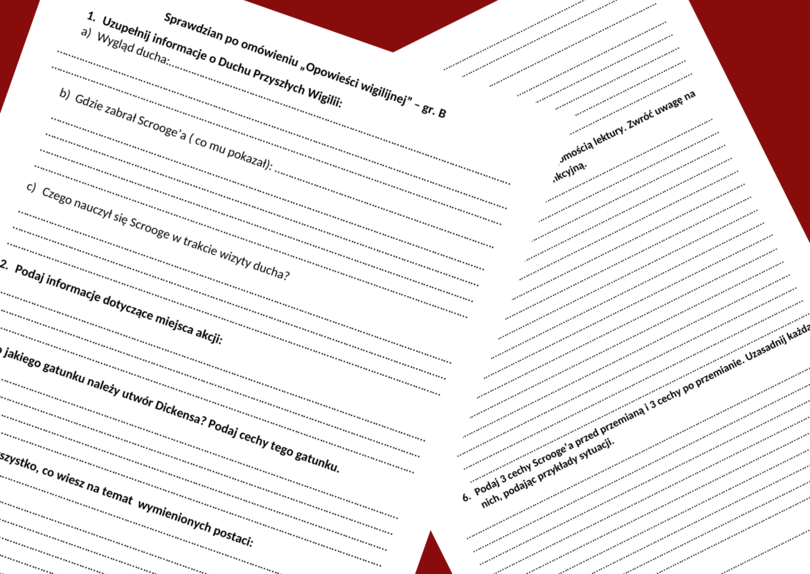 Opowieści z Narnii - sprawdzian ze znajomości lektury, test + klucz Sprawdzian Z Lektury Opowieści Z Narnii