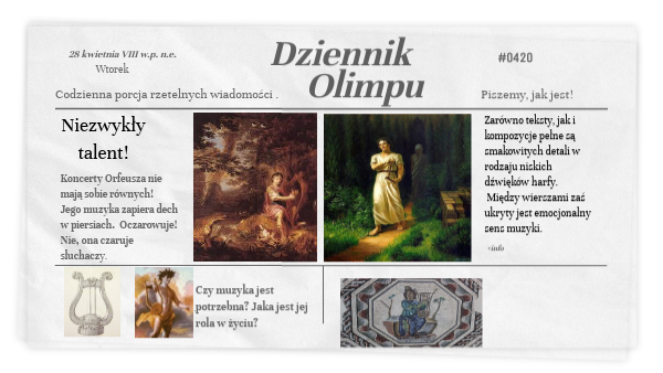 Orfeusz i Eurydyka Orfeusz I Eurydyka Plan Wydarzeń