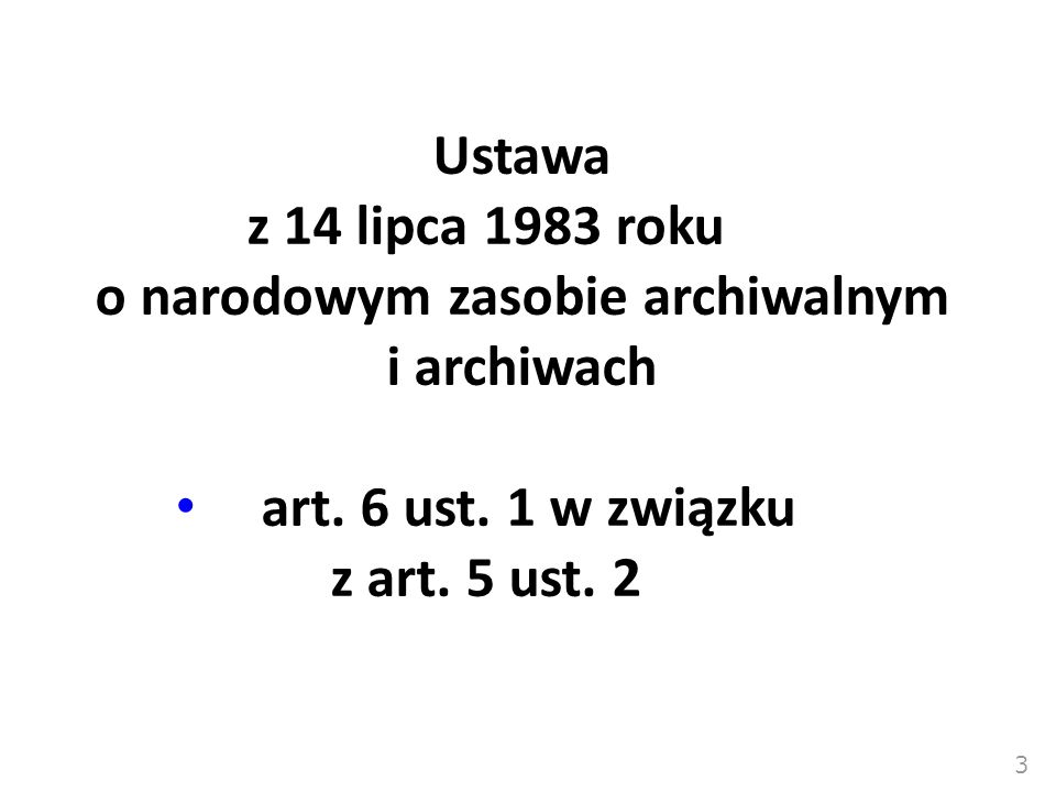 Organizacja pracy biurowej i techniki korespondencji - ppt pobierz Ustawa O Narodowym Zasobie Archiwalnym I Archiwach