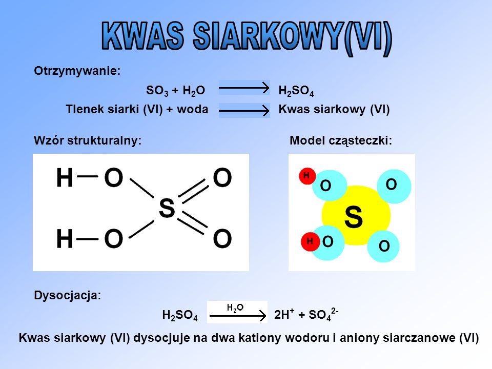 otrzymywanie i zastosowanie - ppt video online pobierz Kwas Siarkowy 6 Reszta Kwasowa