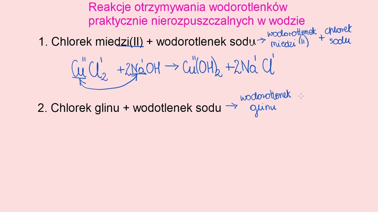 Otrzymywanie Wodorotlenków Praktycznie Nierozpuszczalnych W Wodzie
