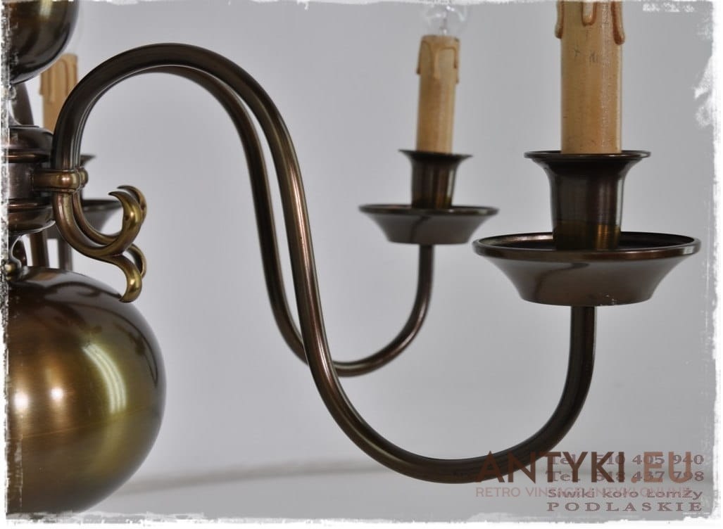 PAJAK ZYRANDOL Z ORLEM LAMPA SUFITOWA BRAZOWA DUZY - antyki.eu Duzy Zyrandol Z Wieloma Rozgalezieniami