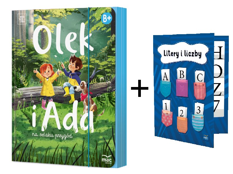 Pakiet: Olek i Ada. Poziom B+ / Klaser. Litery i liczby - Opracowanie Olek I Ada Trzylatek Poziom A