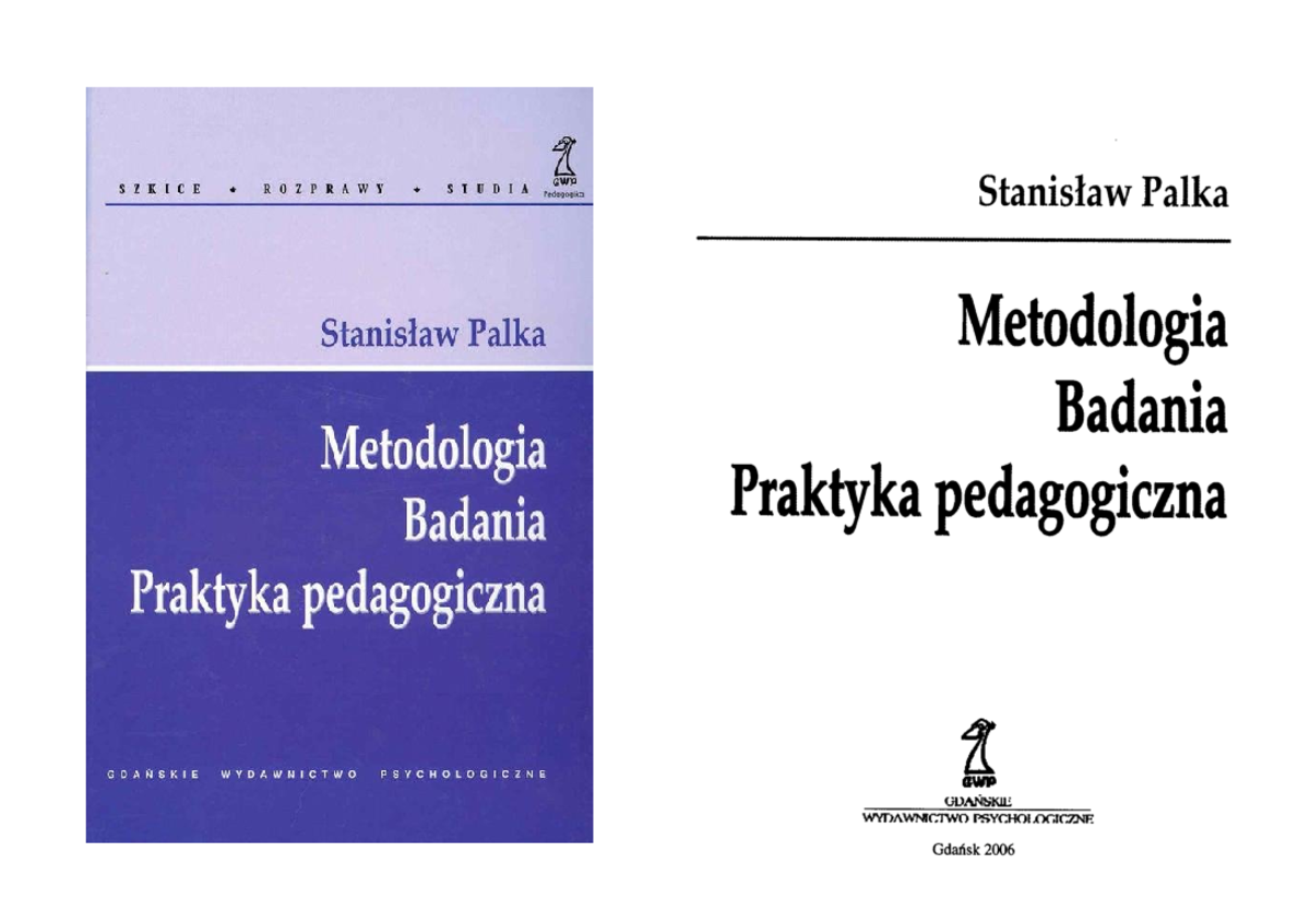 Palka Metodologia Badania Praktyka Pedagogiczna Pdf