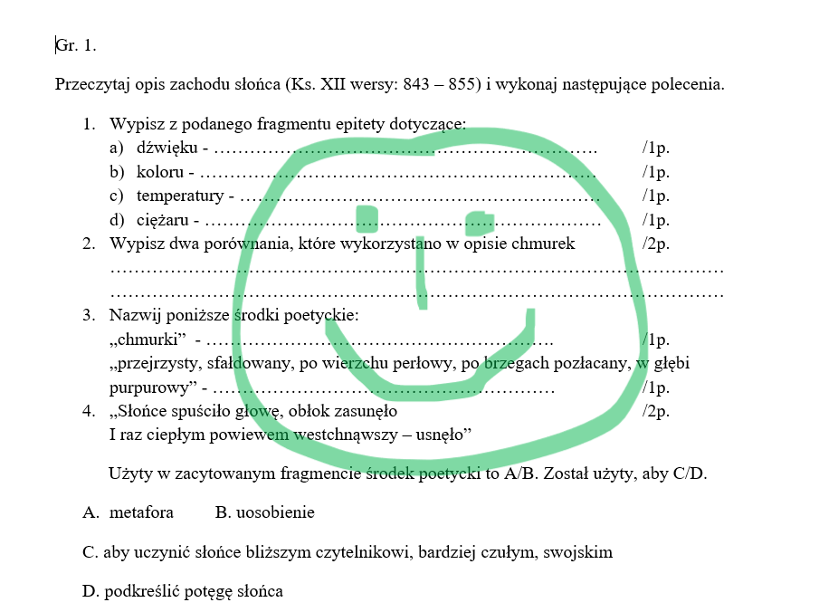 "Pan Tadeusz" - środki poetyckie - karta pracy • Złoty nauczyciel Pan Tadeusz Sprawdzian Pdf Nowa Era
