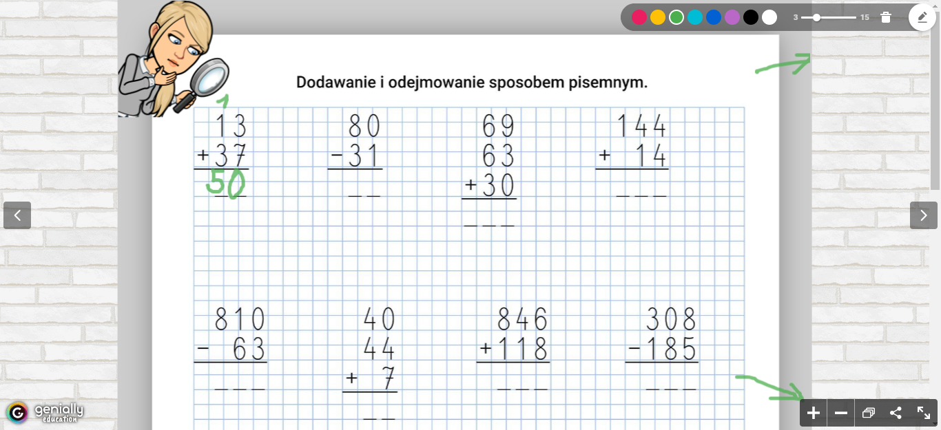 Pani Jola poleca - nauczanie on-line: Dodawanie i odejmowanie sposobem Dodawanie I Odejmowanie Sposobem Pisemnym Zadania