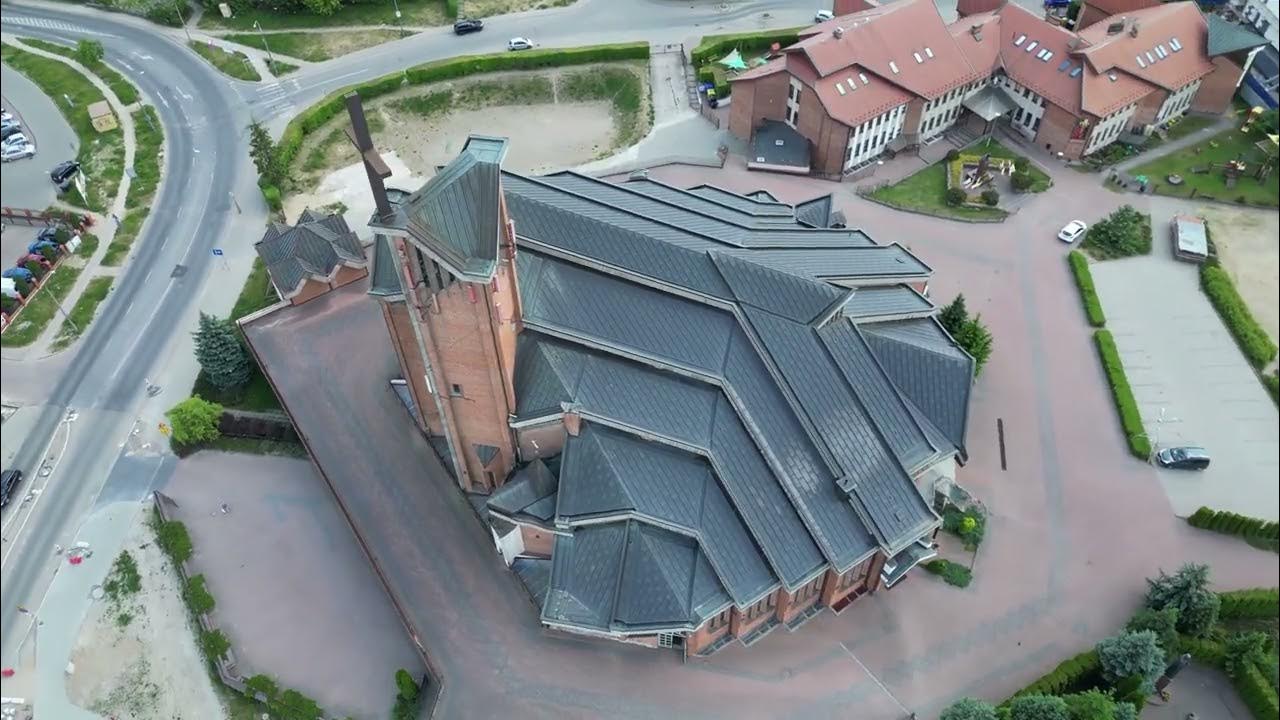 Parafia Chrystusa Odkupiciela Człowieka w Olsztynie. 4K 60 FPS dron Parafia Chrystusa Odkupiciela Chełm Kolęda