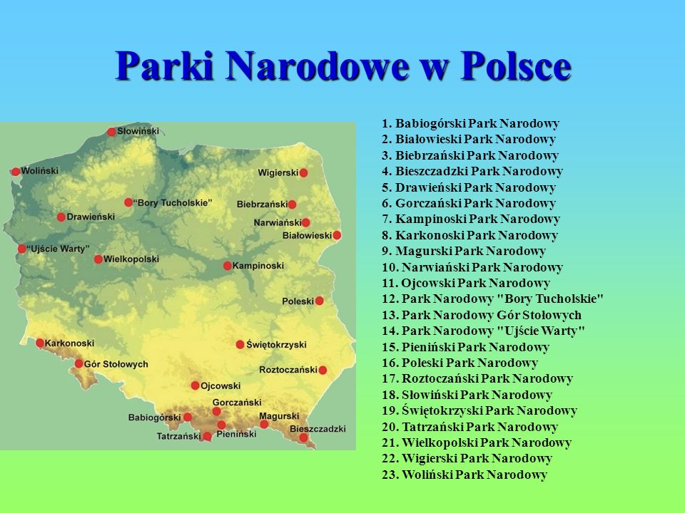 Parki Narodowe Najstarszy Najmłodszy Największy Najmniejszy
