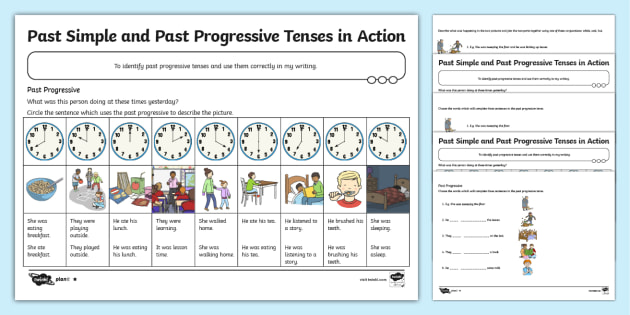 Grammar Past Simple Past Continuous English Class A2 Klasa 6 Test