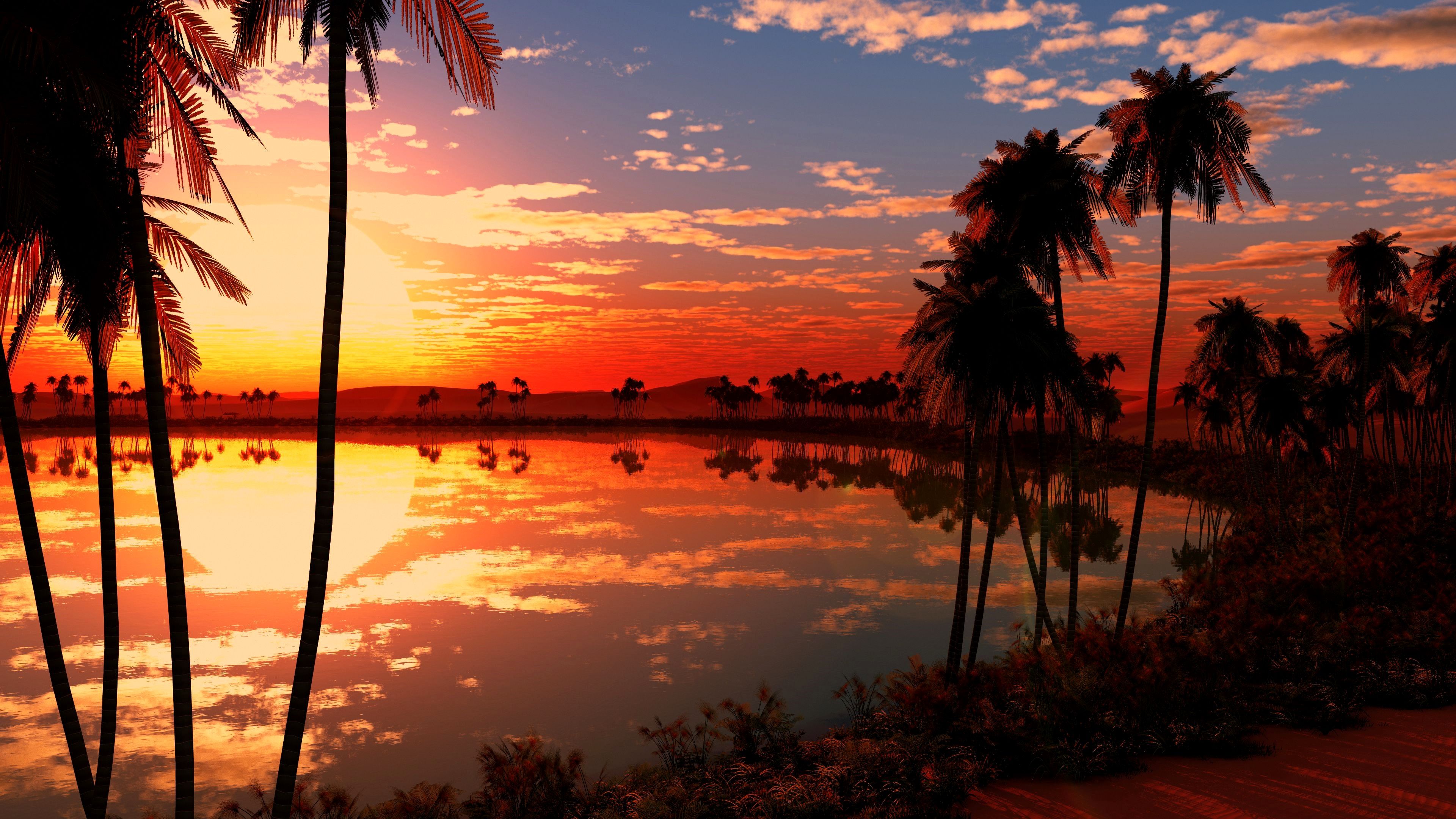 Pc Wallpaper 4K Nature Download Gallery | Beach sunset wallpaper Free 4k Wallpapers For Desktop