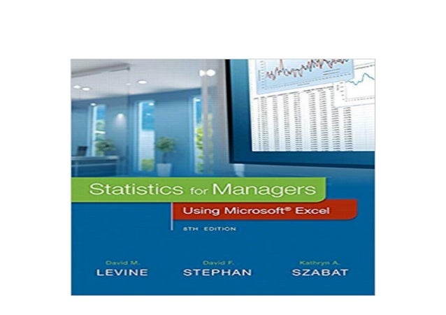 Statistics For Managers Using Microsoft Excel 9th Edition