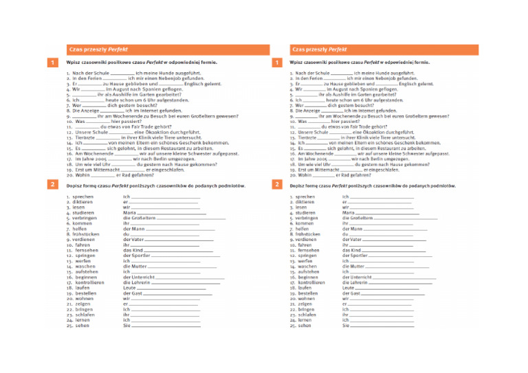 Perfekt Cwiczenia 2 Klasa | PDF Vision 2 Cwiczenia Odpowiedzi Pdf