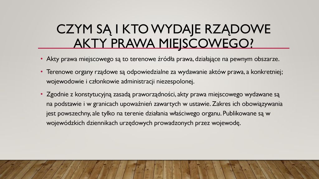 Kto Wydaje Akty Prawa Miejscowego