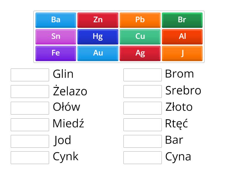 Pierwiastki - Match up Pierwiastki Klasa 8 Zadania Pdf
