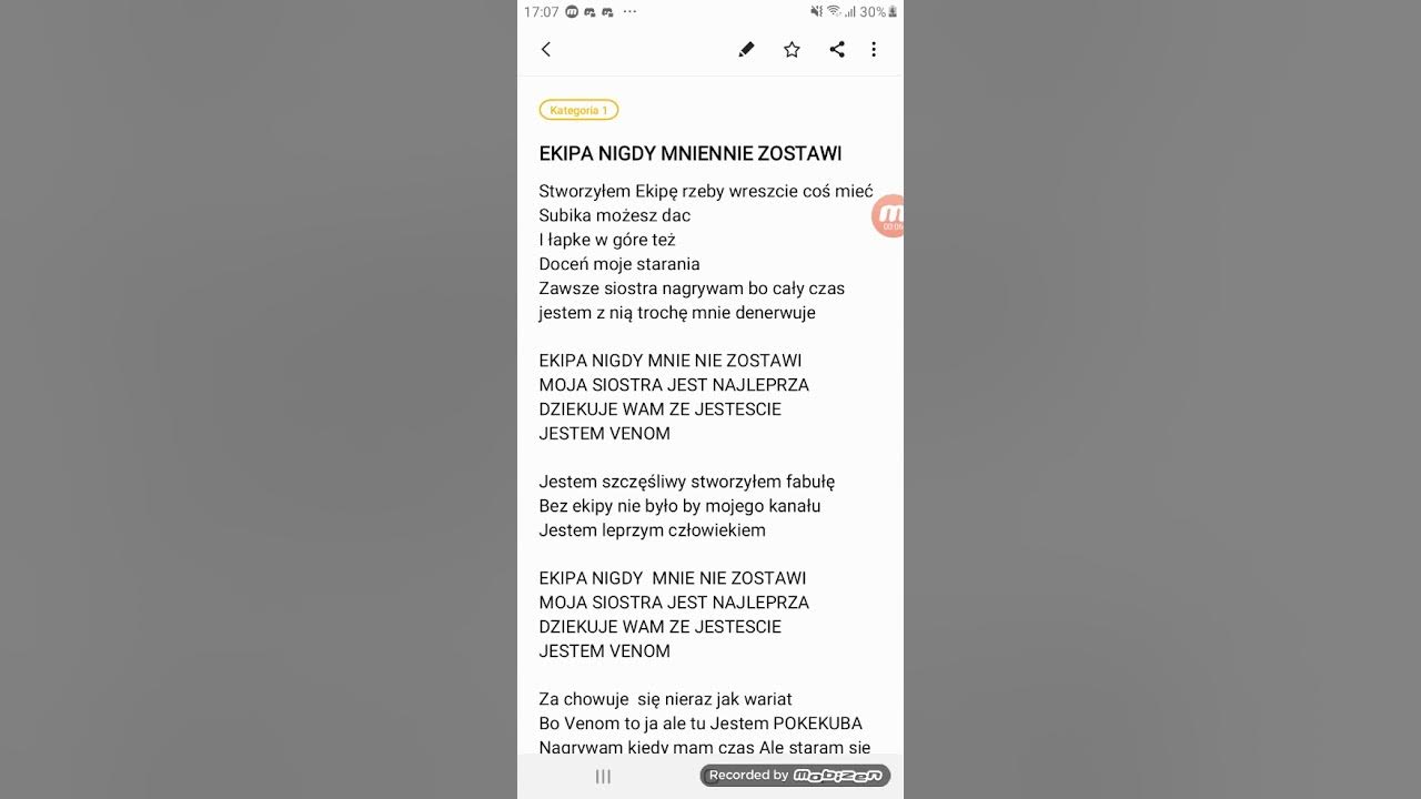 Pierwsza piosenka na YT EKIPA NIGDY MNIE NIE ZOSTAWI MOJA ta piosenka Co Zrobic Aby Piosenka Na Yt Sie Powtarzala