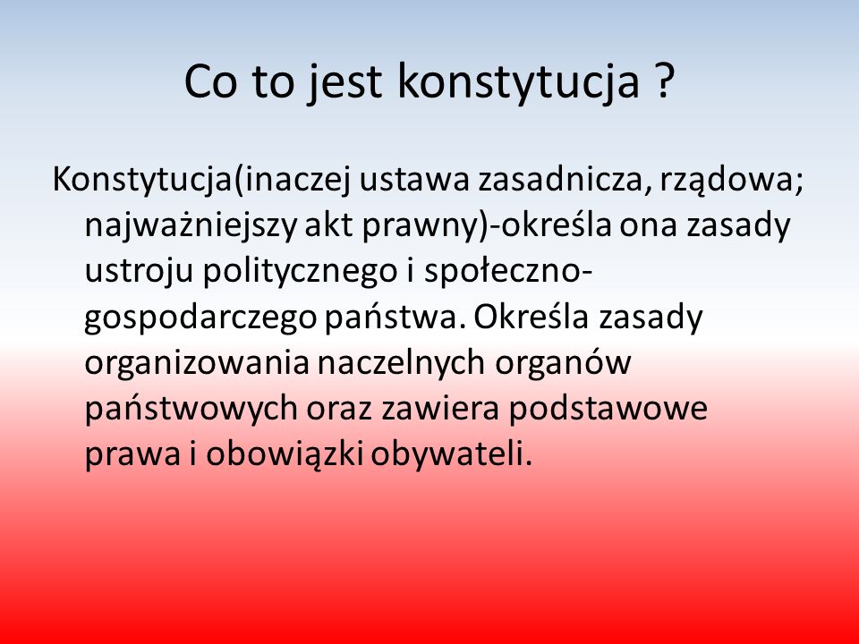 Co To Jest Konstytucja Sejmowa