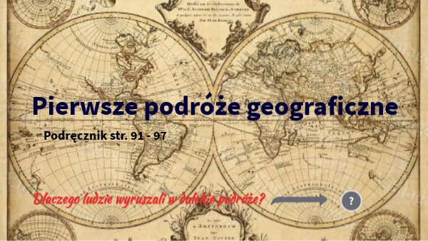 Pierwsze Podroze Geograficzne