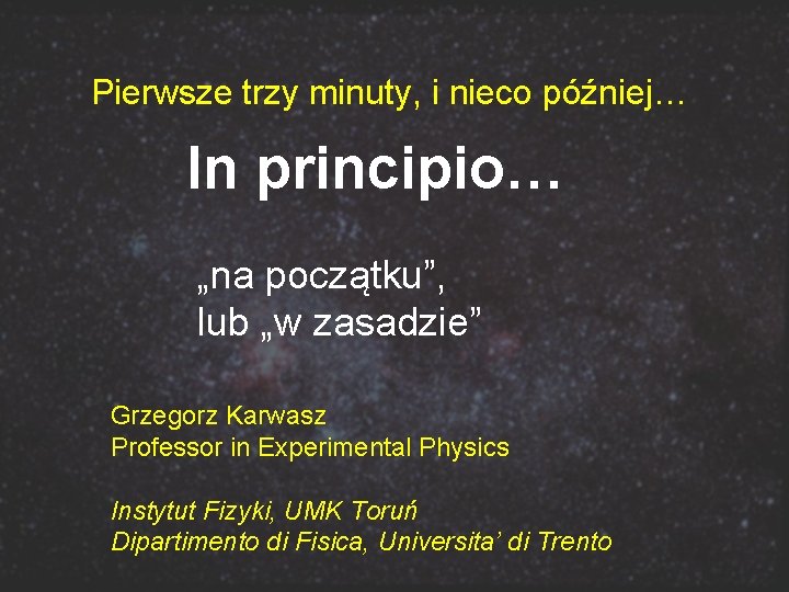 Pierwsze Trzy Minuty Lekcji Zajelo