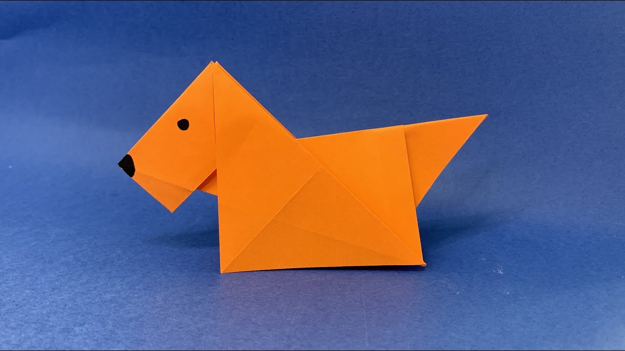 Pies Origami Łatwe | Jak Zrobić Psa z Papieru krok po kroku | Zwierzęta Jak Zrobic Pieska Z Papieru