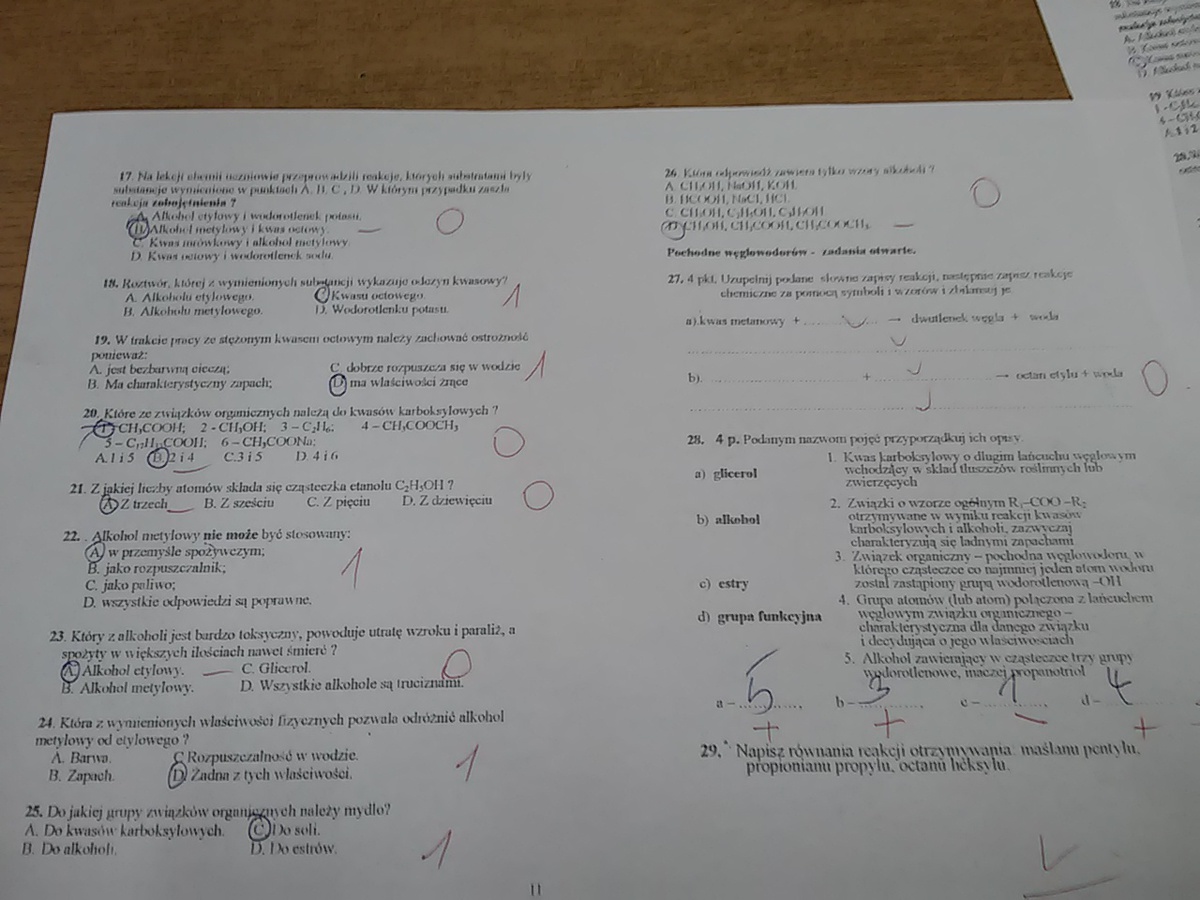 Pochodne Węglowodorów Sprawdzian Nowa Era Klasa 8